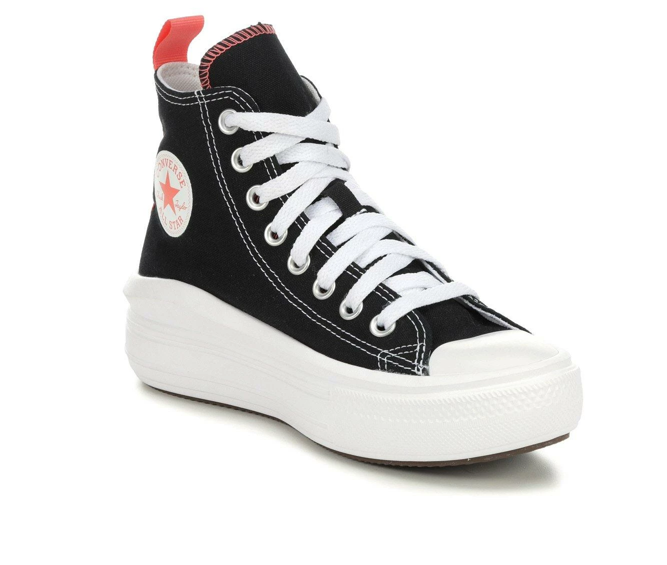 Promo ๐ Girls' Converse Big Kid Chuck Taylor All Star Move Hi Platform ๐ Sneakers Black/Pink/Wht โค๏ธ - Image 3