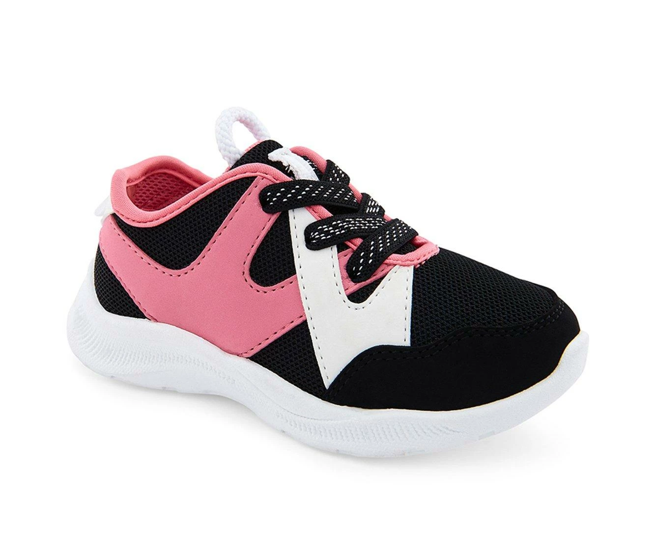 New ๐ฅ Girls' OshKosh B'gosh Toddler & Little Kid Onix ๐ Sneakers Black/Pink โ - Image 3