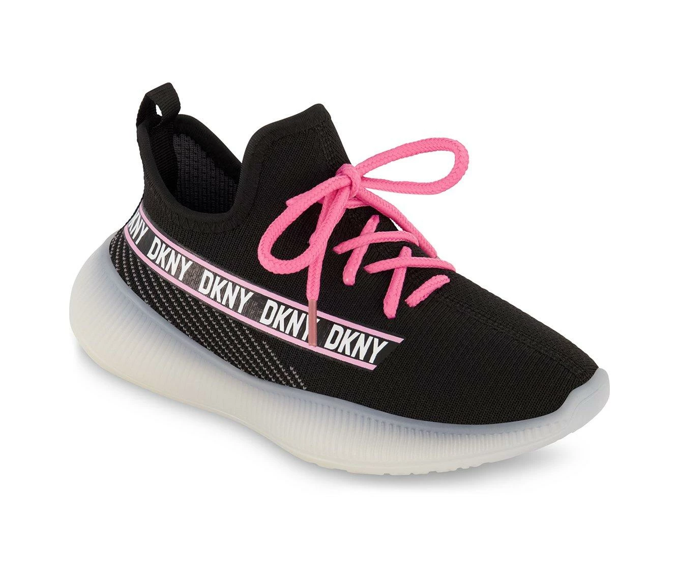 Cheapest ๐ Girls' DKNY Little Kid & Big Kid Landon Knit ๐ Sneakers Black ๐ - Image 3