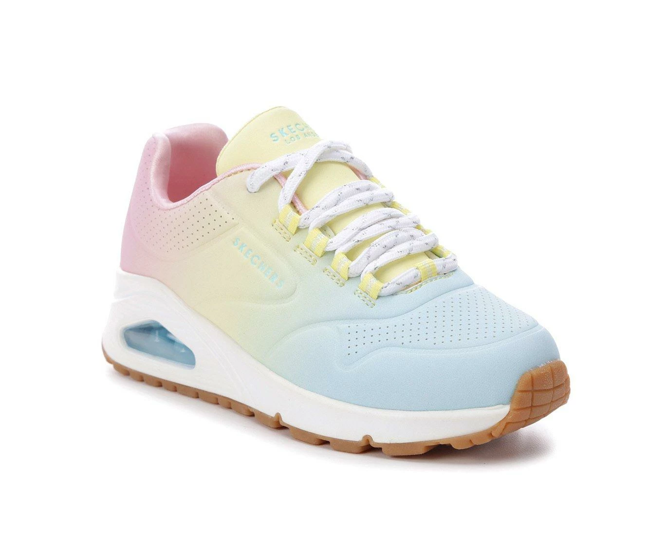 Wholesale โจ Girls' Skechers Little Kid & Big Kid Uno Gen 1 Spectrum Wedge ๐ Sneakers White/Multi ๐ - Image 3