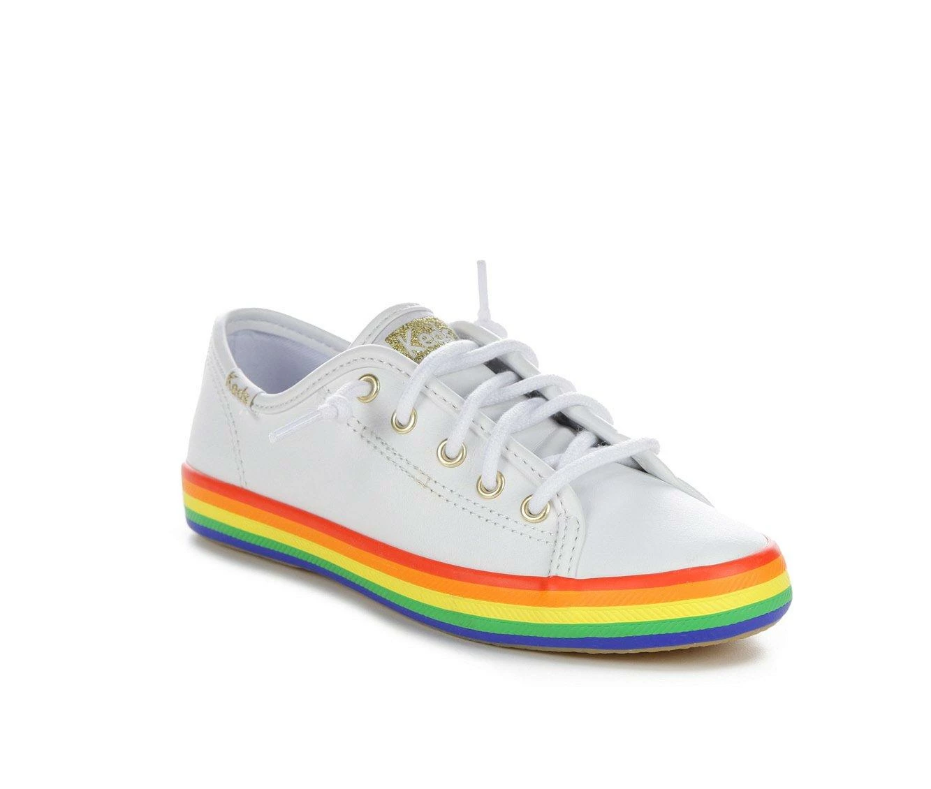 Coupon ๐งจ Girls' Keds Little Kid & Big Kid Kickstart Seasonal ๐ Sneakers White/Rainbow ๐ - Image 3