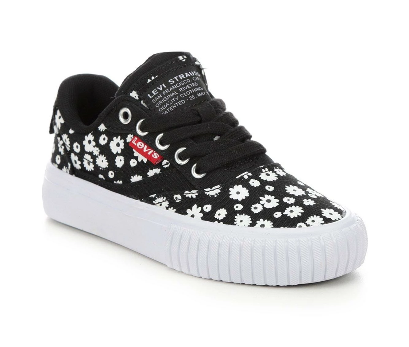 Cheapest โญ Girls' Levis Big Kid Naya Print ๐ Sneakers Black/White โค๏ธ - Image 3