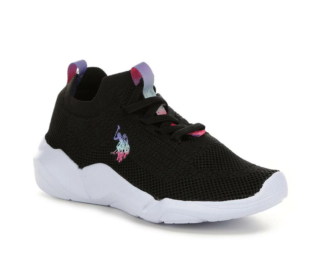 Best deal ๐ฅ Girls' US Polo Assn Little Kid & Big Kid Dig Slip-On ๐ Sneakers Black/Rainbow ๐ - Image 3