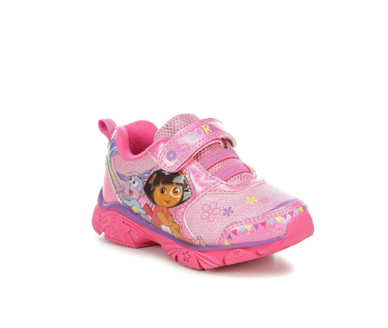 New π Girls' Nickelodeon Toddler & Little Kid Dora The Explorer 7 Light-Up π Sneakers Pink 𧨠- Image 3