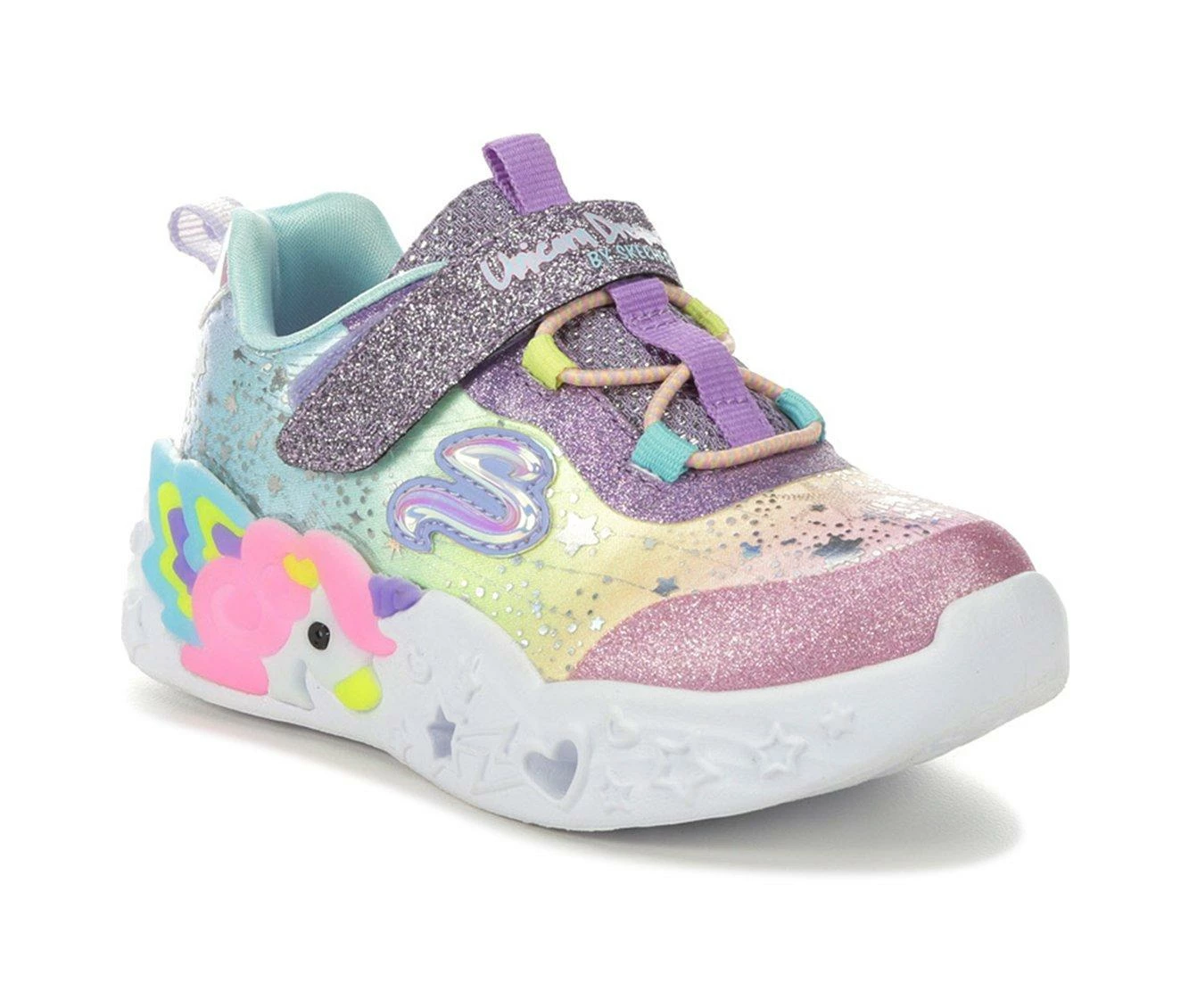 Budget โ๏ธ Girls' Skechers Toddler Unicorn Charmer Twilight Light-Up ๐ Shoes Purple/Multi ๐ - Image 3