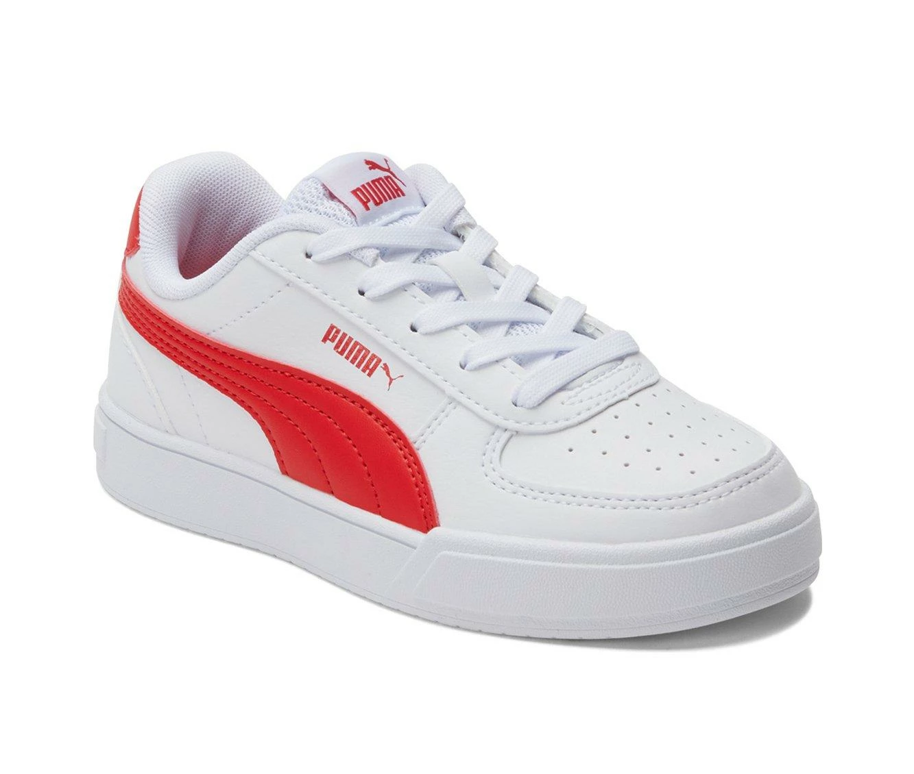 Deals โจ Girls' Puma Little Kid & Big Kid Caven ๐ Sneakers White/Red โ๏ธ - Image 3