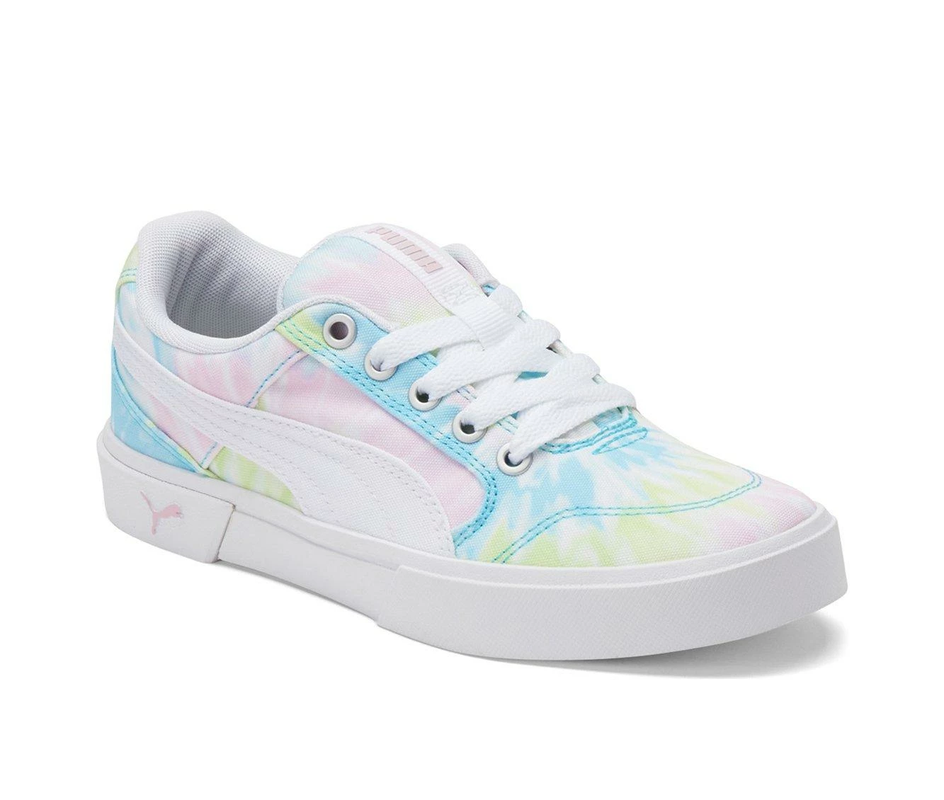 Deals 😀 Girls' Puma C-REY Canvas Tie Dye Jr. 👧 Girls 👟 Sneakers Pink/Wht/Green 😍 - Image 3
