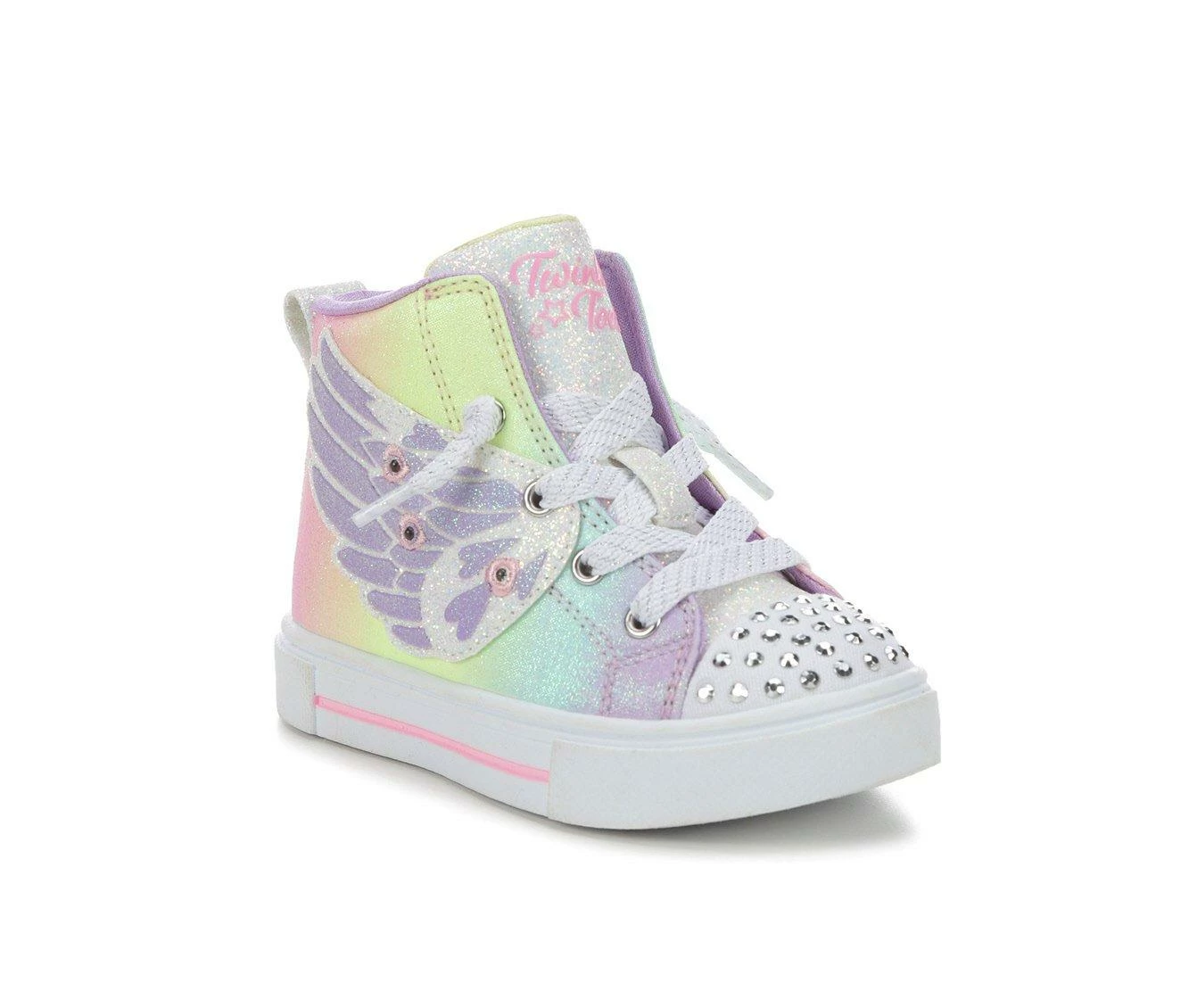 Best Pirce ๐ Girls' Skechers Toddler Twinkle Sparks Wing Charm Light-Up High-Top ๐ Sneakers Multi ๐ฏ - Image 3