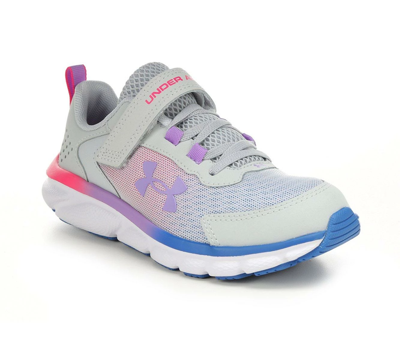 Brand new โ๏ธ Girls' Under Armour Little Kid Assert 9 Wide Running ๐ Shoes Grey/Wht/Lilac ๐ - Image 3