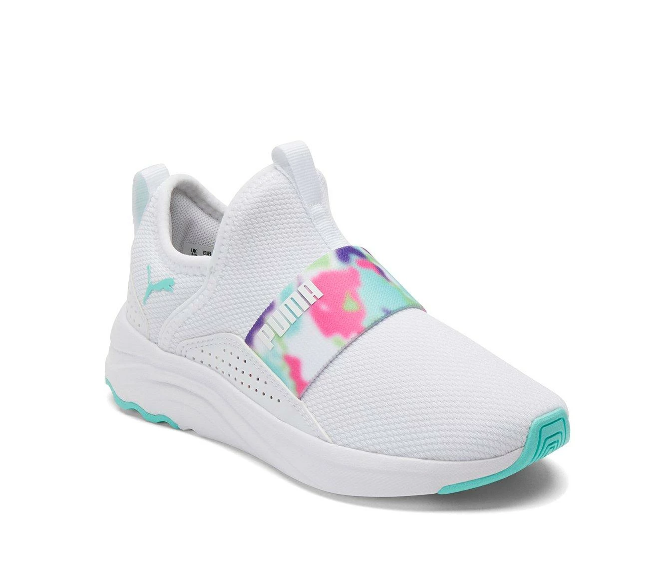 Budget ๐ฅ Girls' Puma Little Kid Softride Slip On Bleached Running ๐ Shoes White/Blue ๐ - Image 3