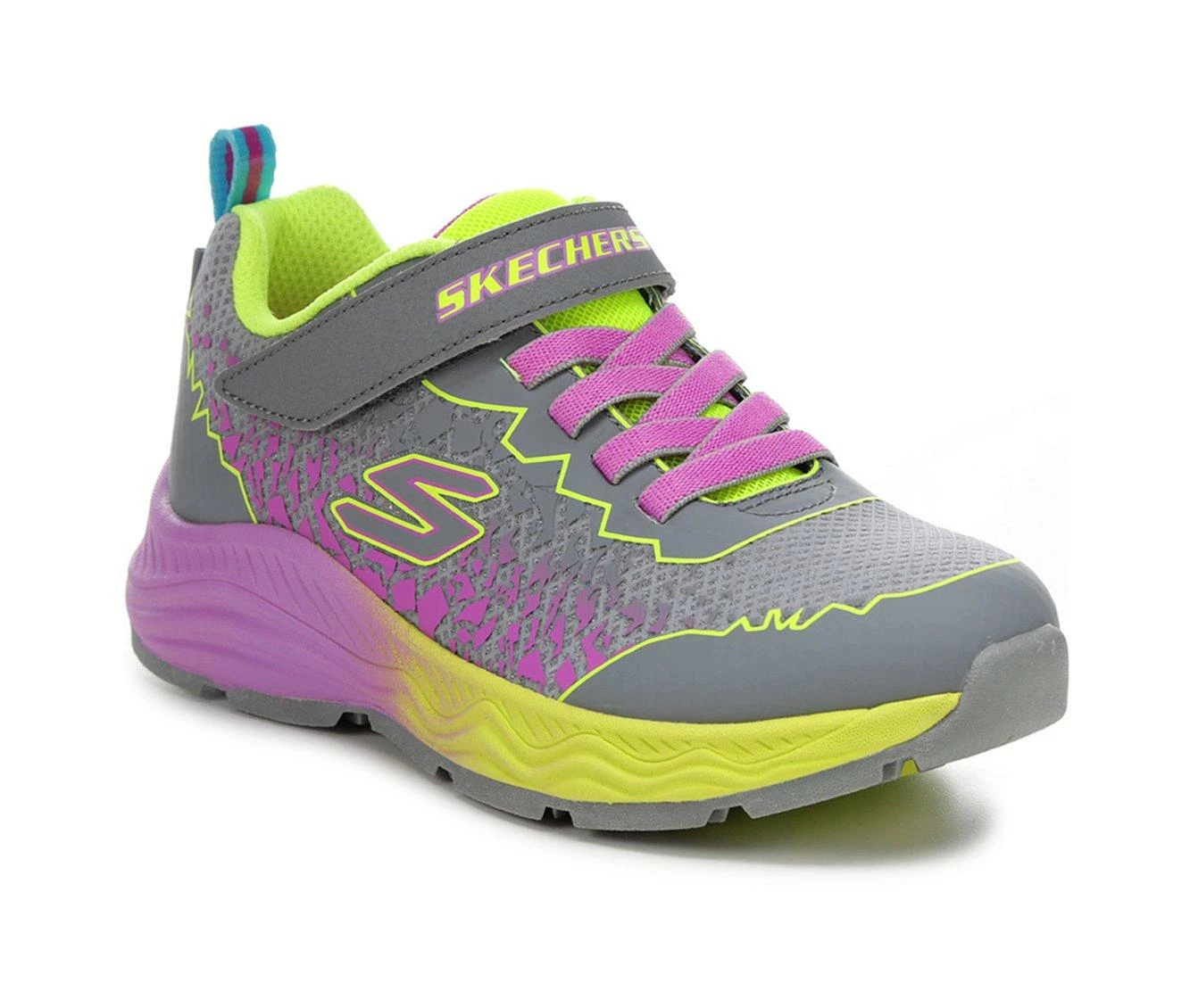 Budget โ๏ธ Girls' Skechers Little Kid & Big Kid Adventure Blitz Running ๐ Shoes Grey/Multi ๐ - Image 3