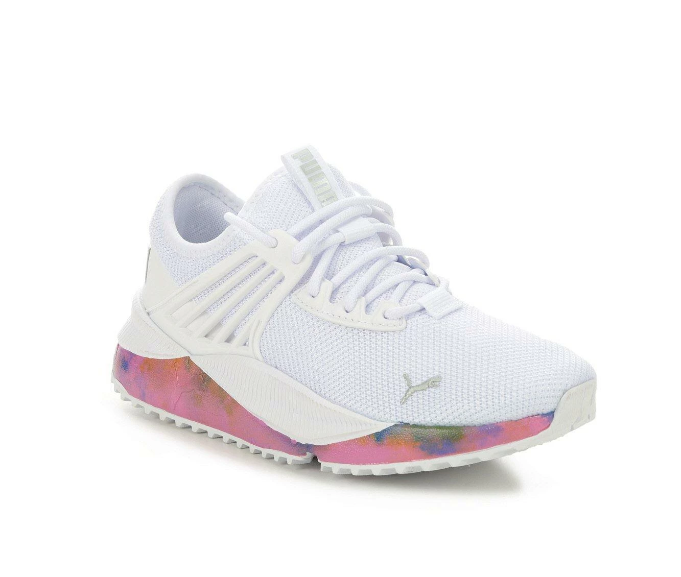 Budget โจ Girls' Puma Big Kid Puma Pacer Future Bleached Running ๐ Shoes White/Multi ๐งจ - Image 3