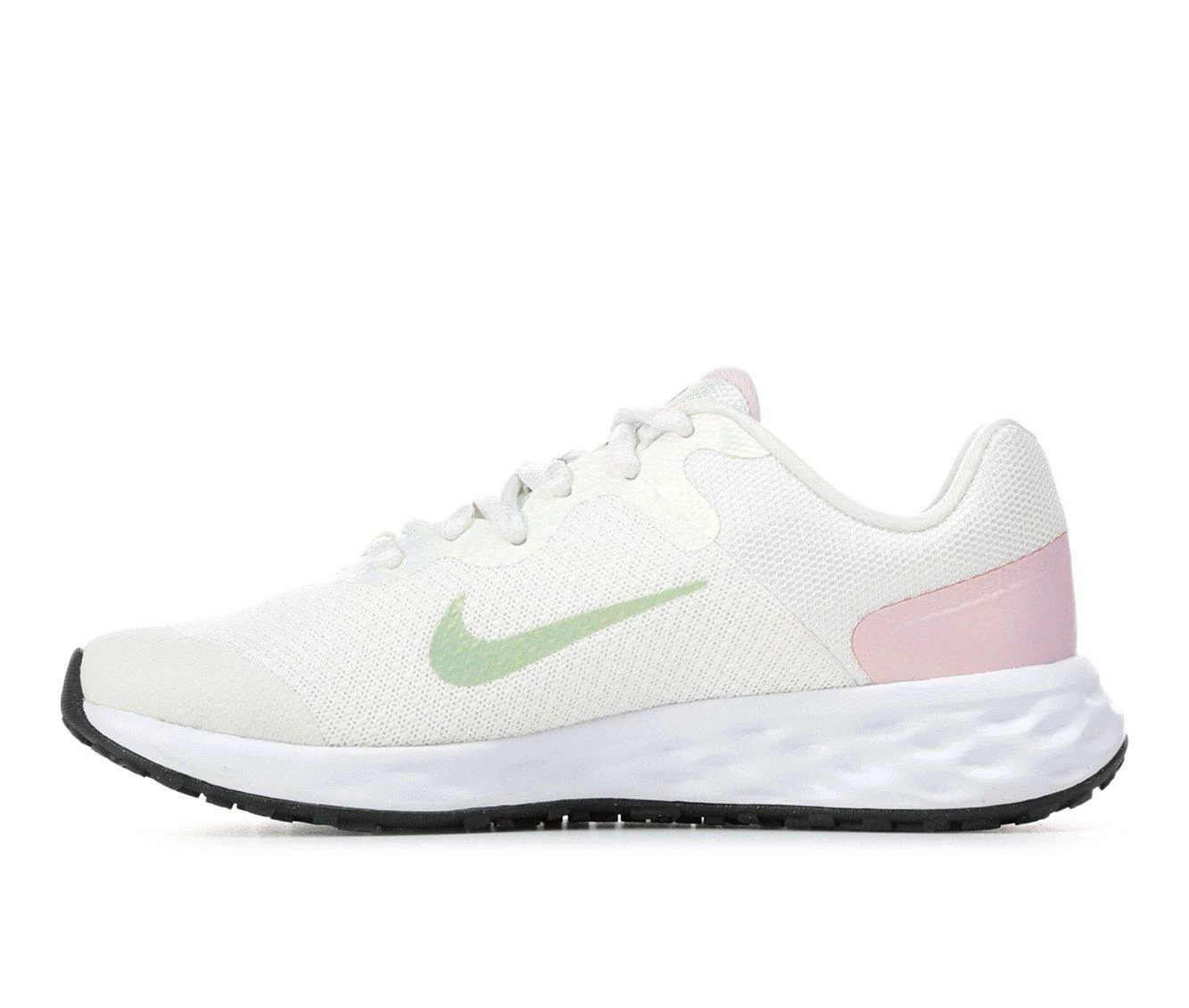 Coupon ๐ Girls' Nike Big Kid Revolution 6 Sustainable Running ๐ Shoes Wht/Pink/Dew ๐งจ - Image 4