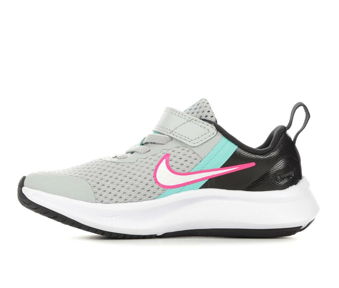 Hot Sale โ๏ธ Girls' Nike Little Kid Star Runner 3 Special Edition Sustainable Running ๐ Shoes Gry/Wht/Blk/Pnk ๐ฅฐ - Image 4
