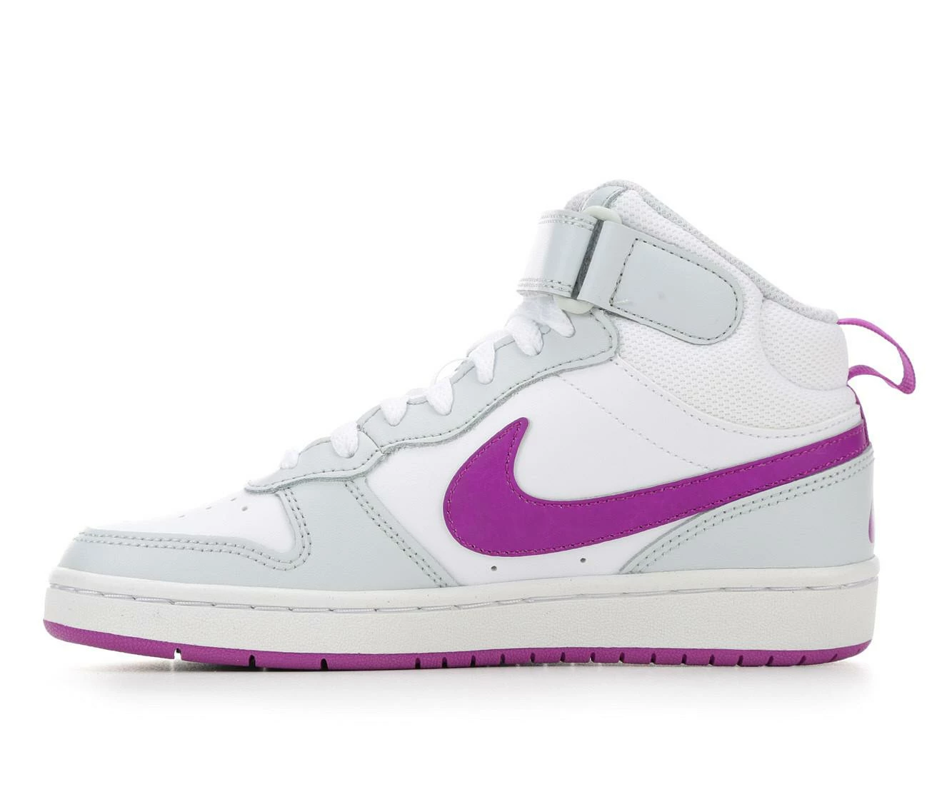 Outlet ๐ Girls' Nike Big Kid Court Borough Mid 2 ๐ Sneakers White/Ppl/Mint ๐ - Image 4