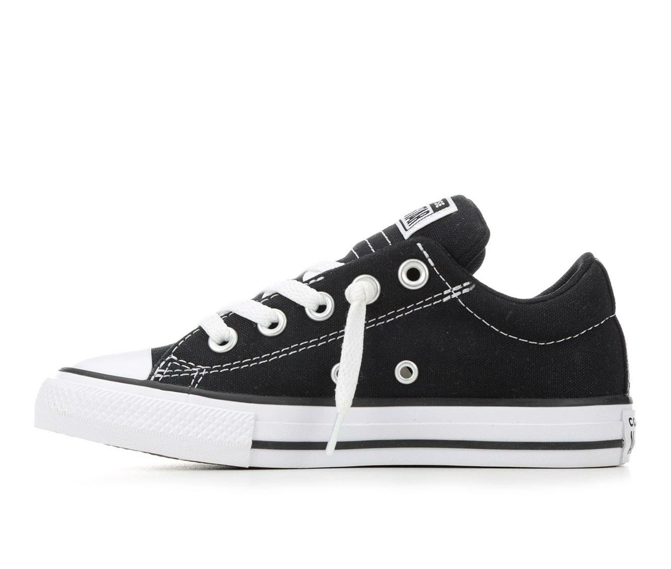 Brand new ๐ Kids' Converse Big Kid Chuck Taylor All Star Street Ox Slip-On ๐ Sneakers Black/White ๐คฉ - Image 4