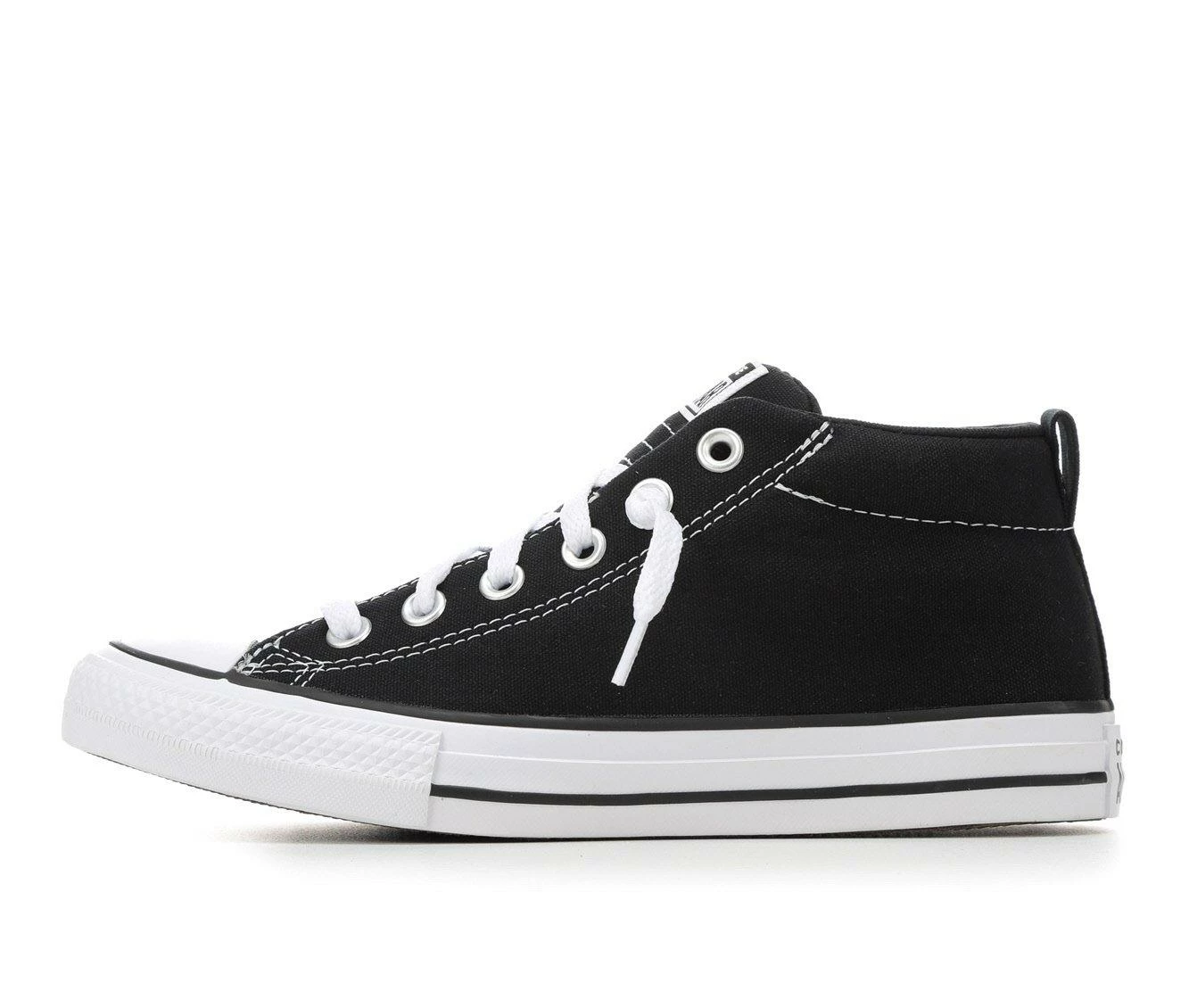 Budget ๐ฅ Kids' Converse Big Kid Chuck Taylor All Star Street Mid Slip-On ๐ Sneakers Black/White ๐ฅ - Image 4