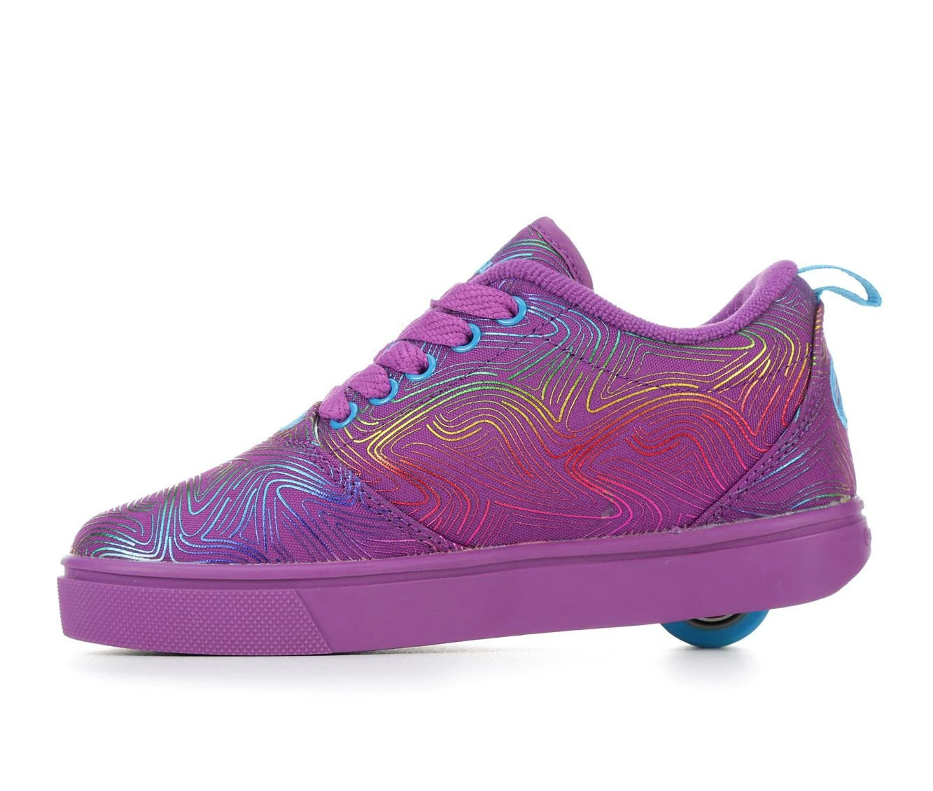 Wholesale ๐ Girls' Heelys Pro 20 ๐ง Girls Print ๐ Sneakers Purple/Rainbow โค๏ธ - Image 4