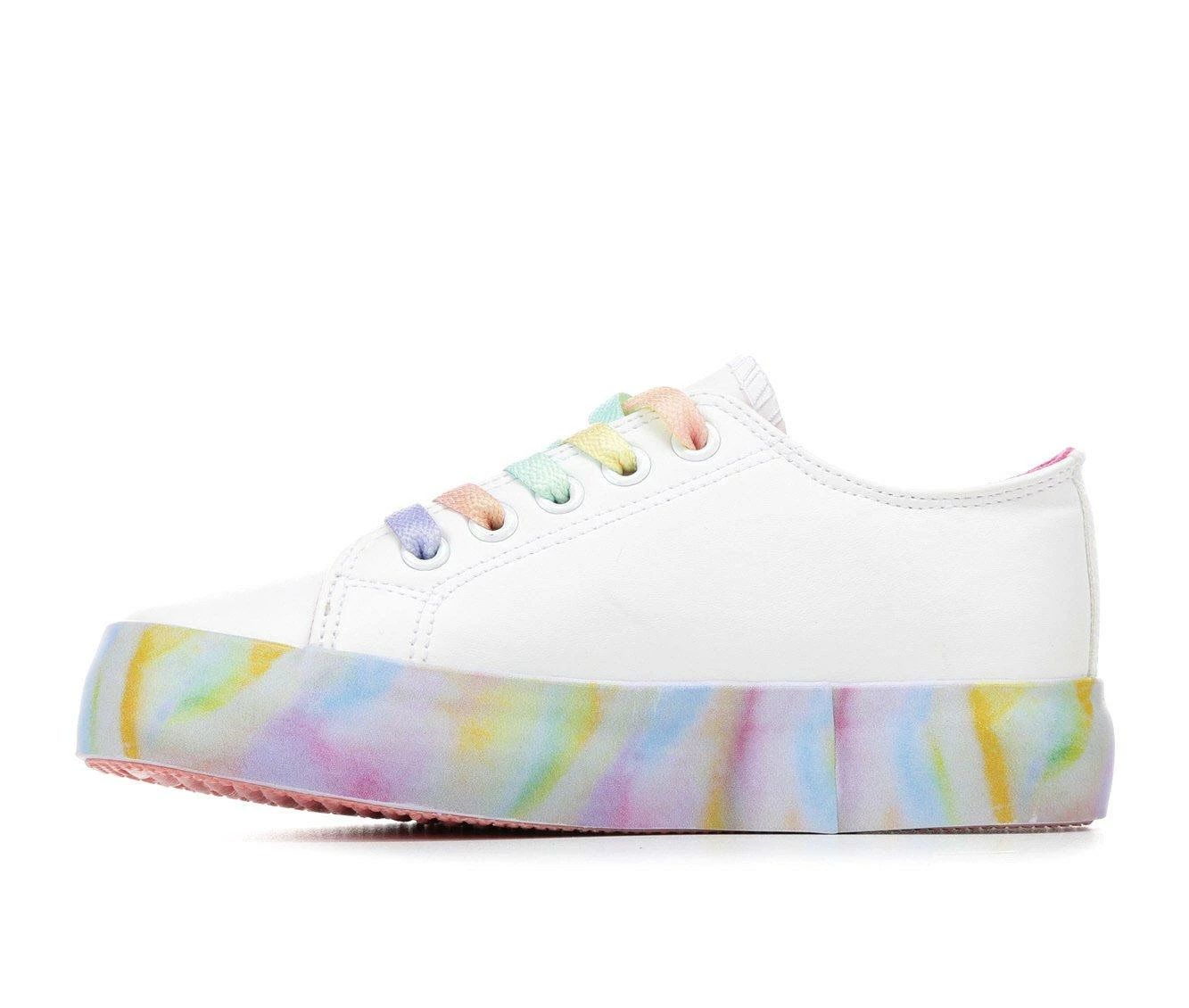 Coupon ๐ Girls' Paris Blues Little Kid & Big Kid Macie Platform ๐ Sneakers White/Tie Dye ๐คฉ - Image 4