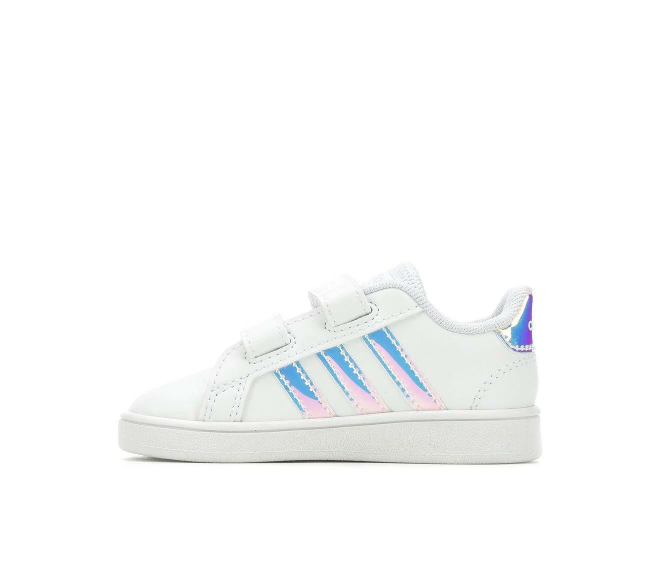 Wholesale ๐ฅฐ Girls' Adidas Infant & Toddler Grand Court ๐ Sneakers Wht/Wht/GryMtl ๐ฅฐ - Image 4