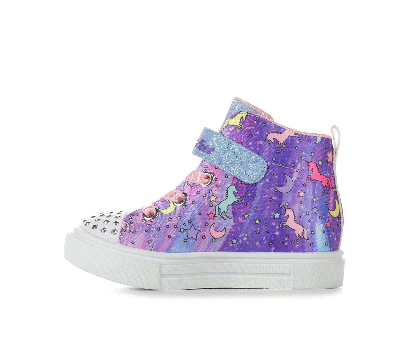 Flash Sale โ Girls' Skechers Toddler Twinkle Sparks Unicorn Light-Up High-Top ๐ Sneakers Purple Multi ๐ - Image 4
