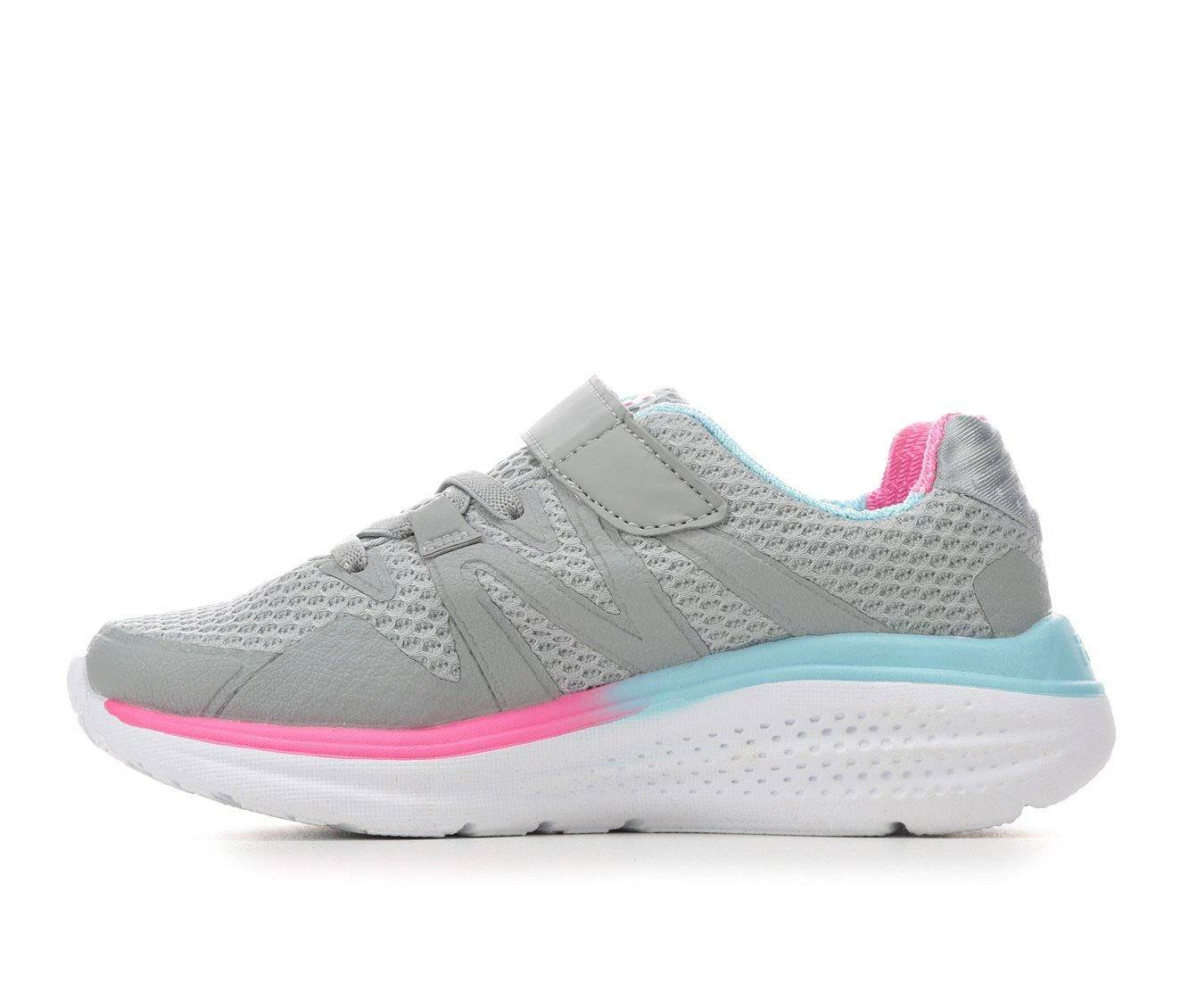 Wholesale ๐ Girls' Fila Little Kid & Big Kid Cybotic Strap Running ๐ Shoes Grey/Lavdr/Blue ๐ - Image 4