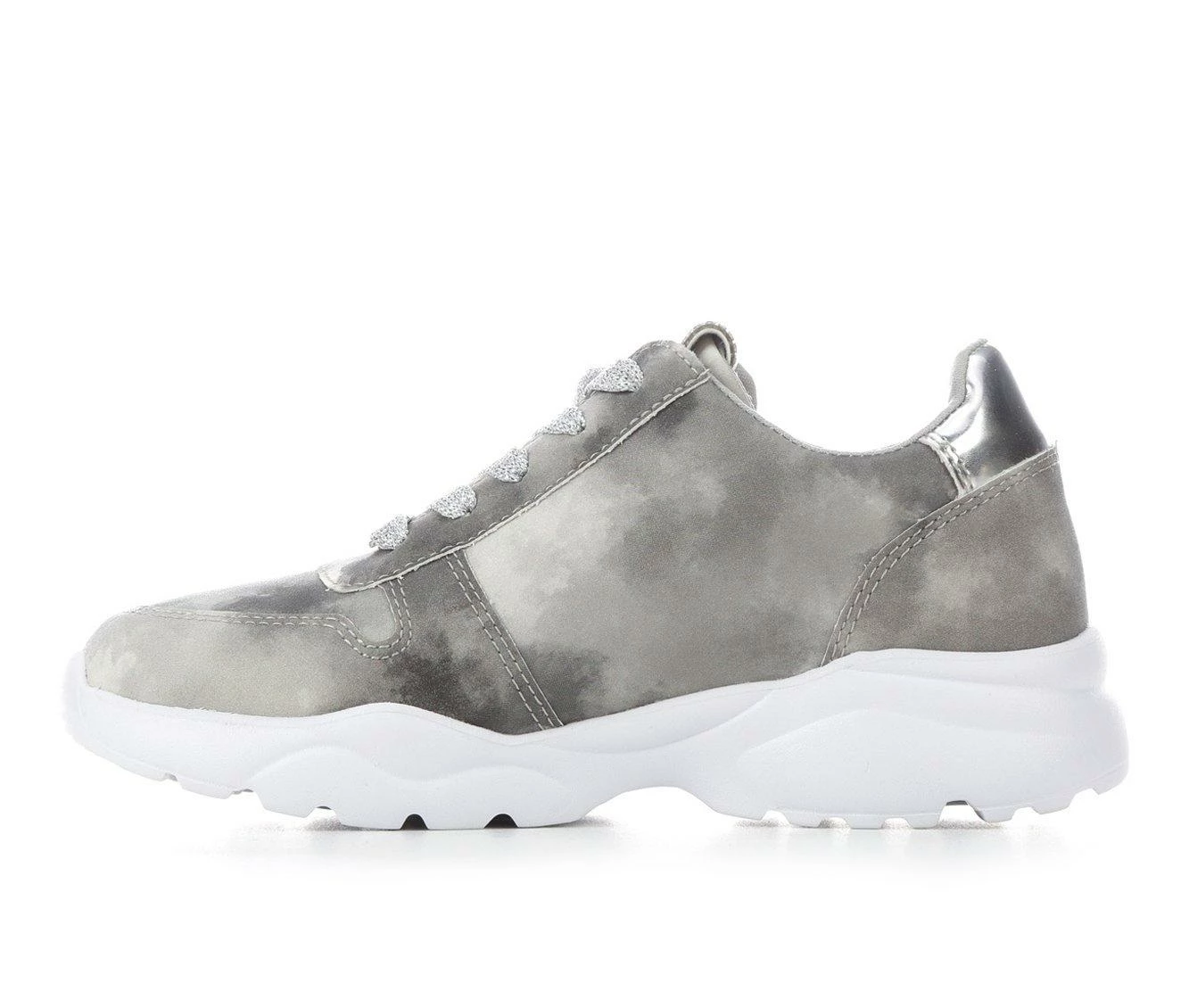 Brand new โค๏ธ Girls' Bebe Little Kid & Big Kid Netali ๐ Sneakers Silver Multi ๐ - Image 4