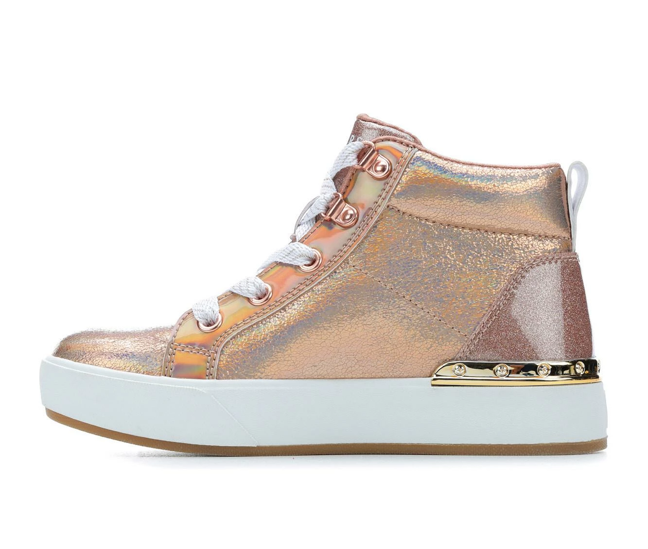New โ๏ธ Girls' Skechers Little Kid & Big Kid Shoutouts Deluxe Mid-Top ๐ Sneakers Rose Gold ๐ฅ - Image 4
