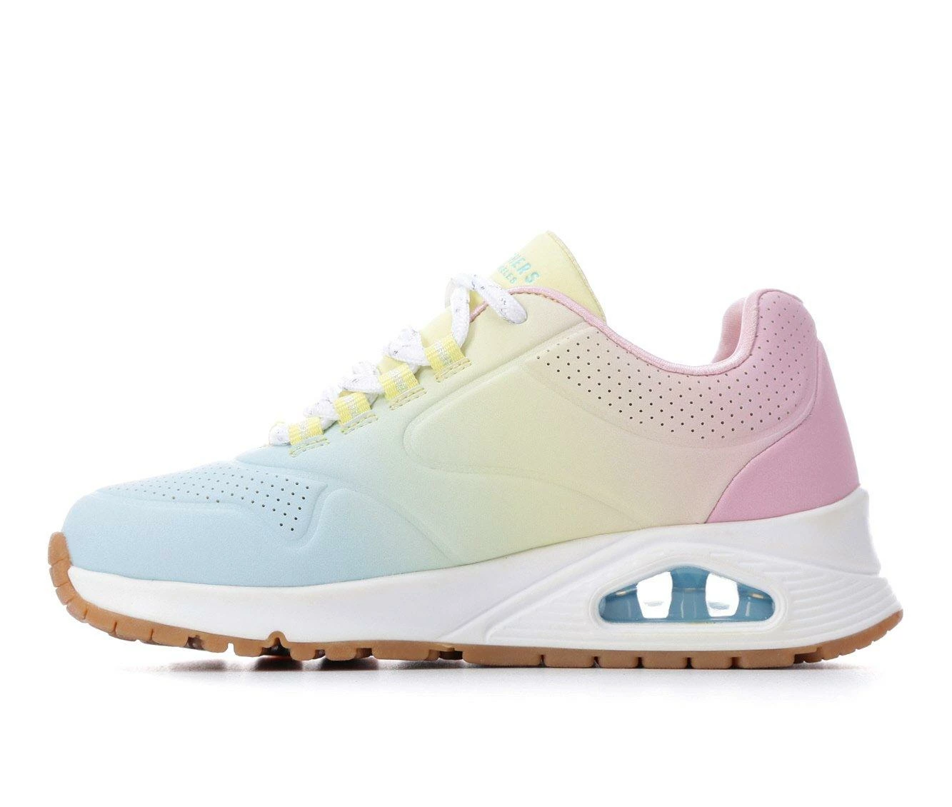 Wholesale โจ Girls' Skechers Little Kid & Big Kid Uno Gen 1 Spectrum Wedge ๐ Sneakers White/Multi ๐ - Image 4