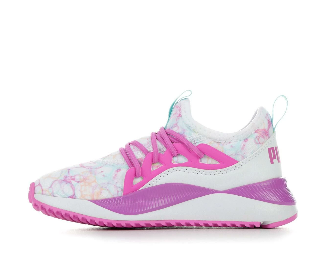 Outlet ⌛ Girls' Puma Little Kid & Big Kid Pacer Future Allure Slip-On Running 👟 Shoes Wht/Pnk/Bubble 💯 - Image 4