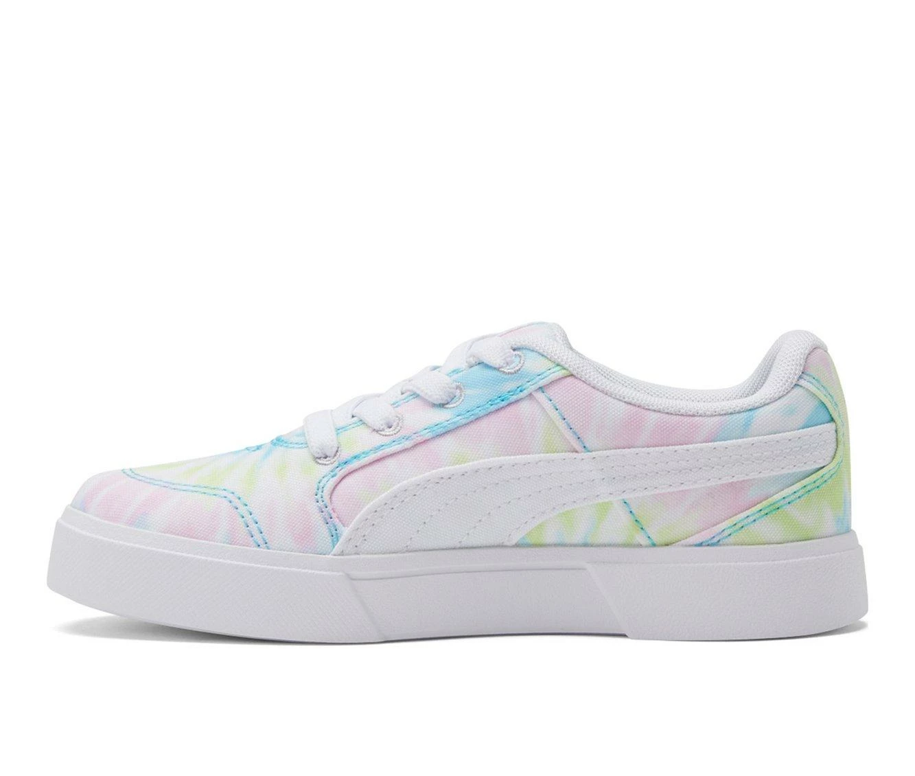 Best deal ๐ Girls' Puma Little Kid & Big Kid C-Rey Canvas Tie Dye ๐ Sneakers Pink/Wht/Green โญ - Image 4