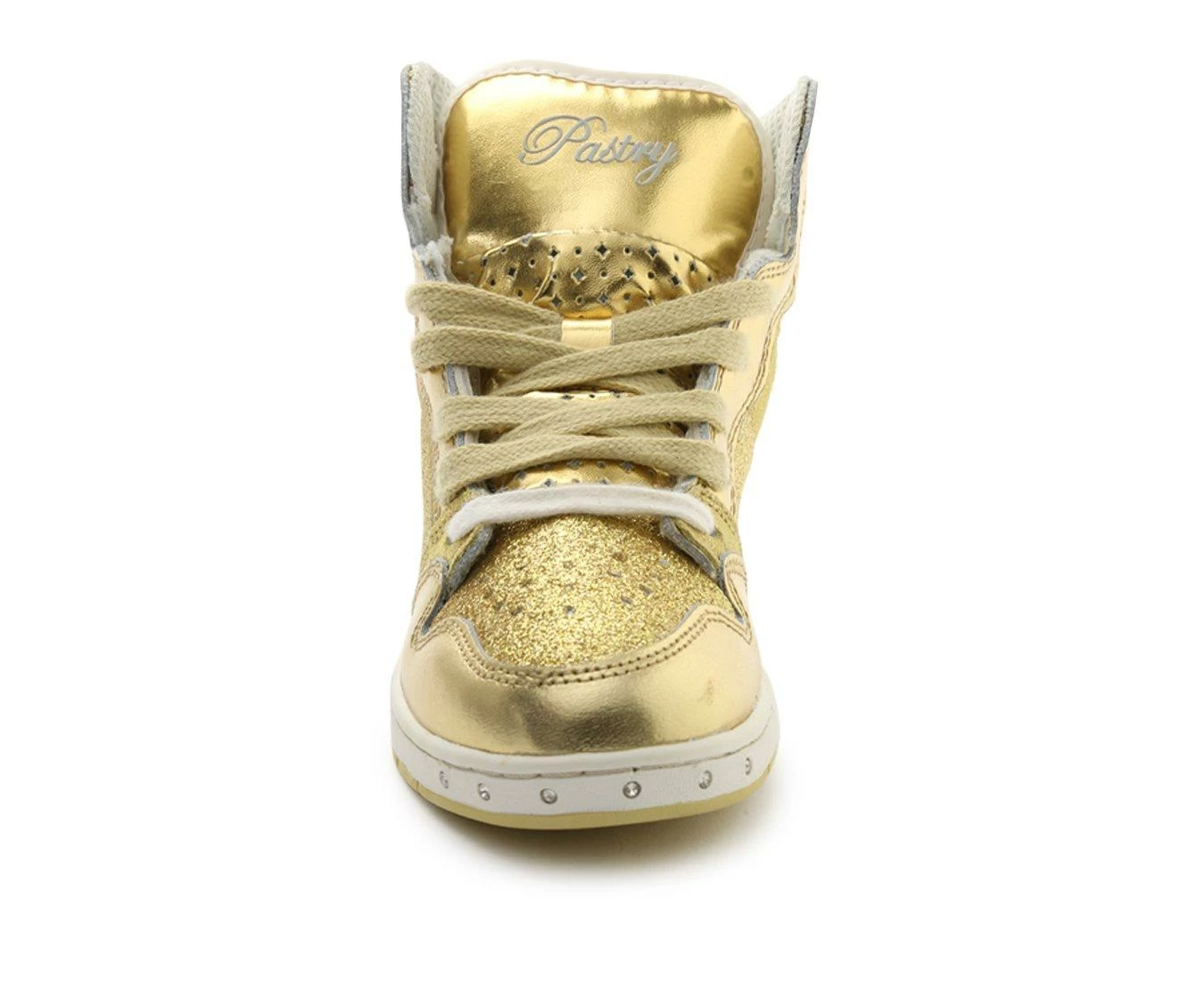 Hot Sale โญ Girls' Pastry Toddler & Little Kid Glam Pie Glitter ๐ Sneakers Gold โค๏ธ - Image 4