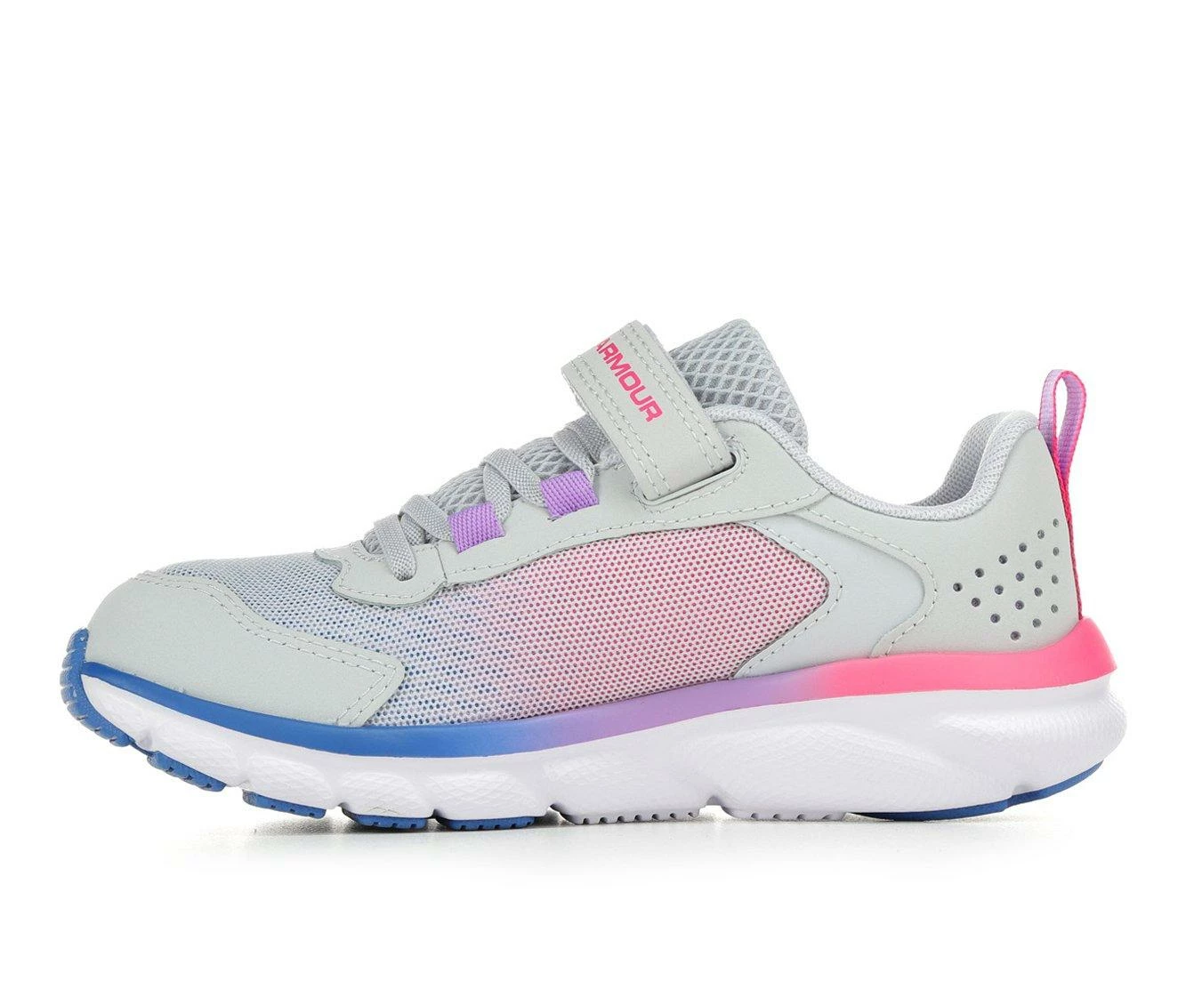 Brand new โ๏ธ Girls' Under Armour Little Kid Assert 9 Wide Running ๐ Shoes Grey/Wht/Lilac ๐ - Image 4
