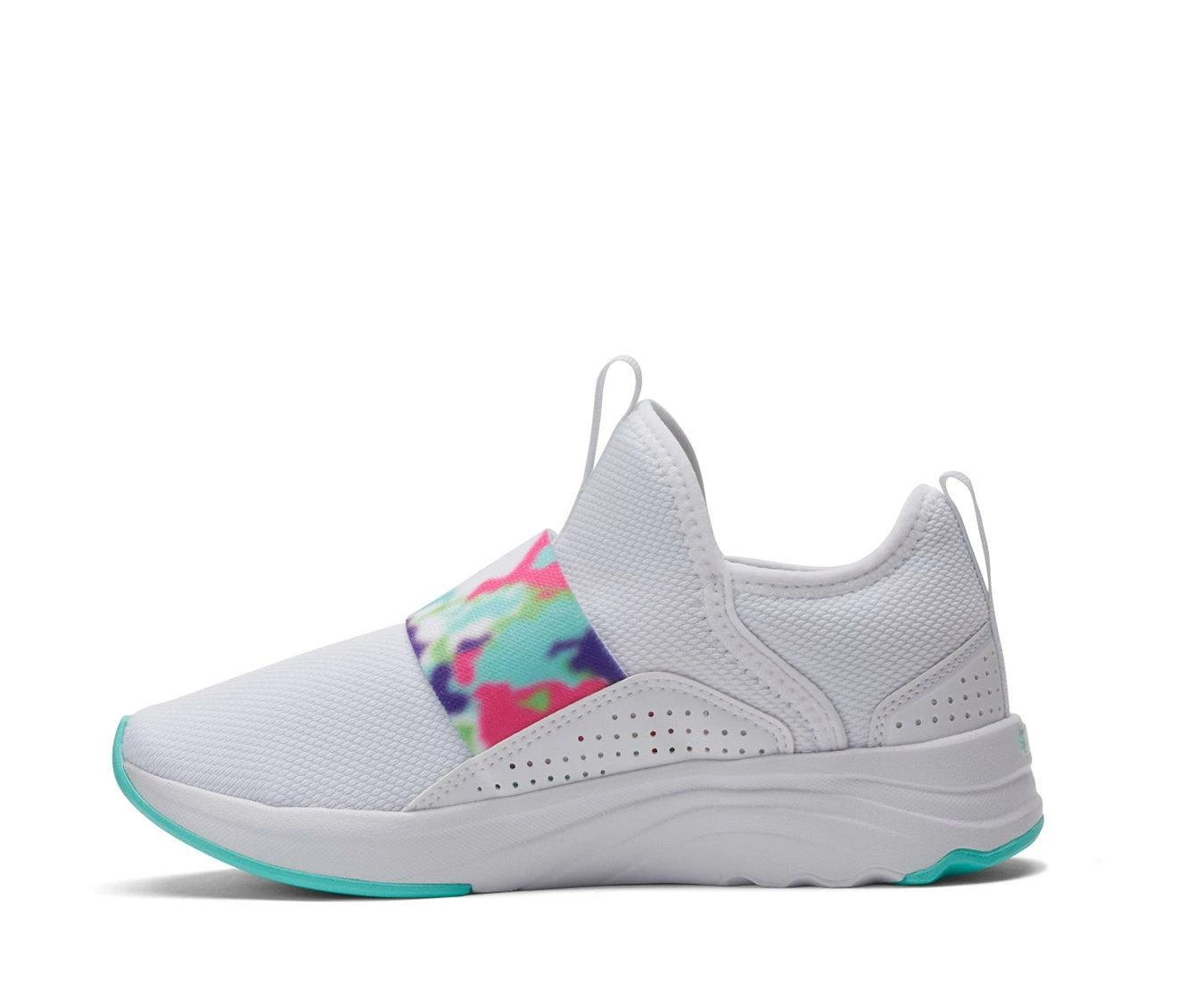 Cheap 😍 Girls' Puma Big Kid Softride Sophia Slip On Bleached Running 👟 Shoes White/Blue 🔔 - Image 4