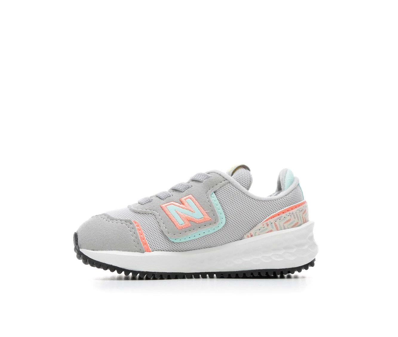 Hot Sale โจ Girls' New Balance Infant & Toddler X70 IZX70GH1 Slip-On Running ๐ Shoes Grey/Teal/Pink โจ - Image 4