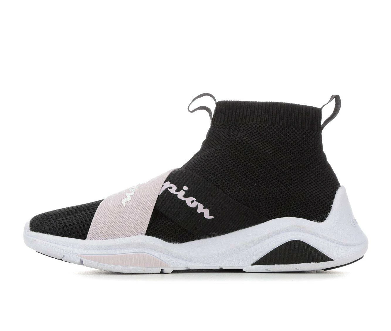 Buy ๐ฅฐ Girls' Champion Big Kid Legend X Strap Slip-On Running ๐ Shoes Blk/Wht/Orchid ๐ - Image 4