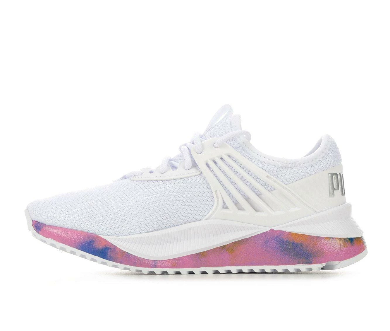 Budget โจ Girls' Puma Big Kid Puma Pacer Future Bleached Running ๐ Shoes White/Multi ๐งจ - Image 4
