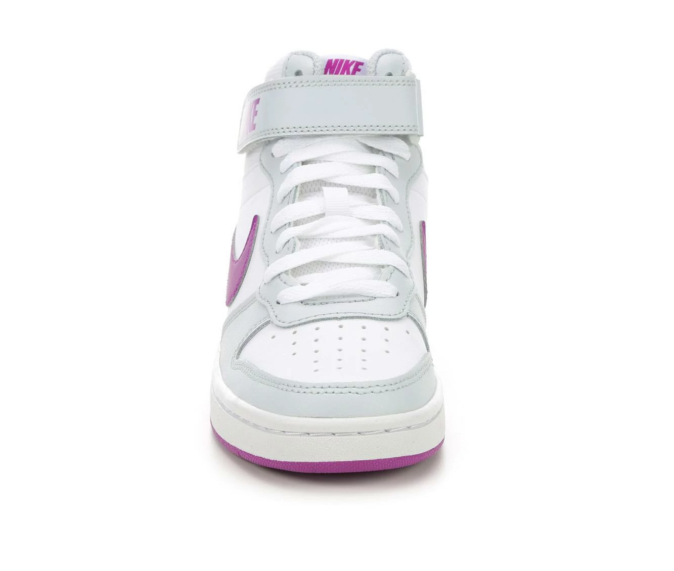 Outlet ๐ Girls' Nike Big Kid Court Borough Mid 2 ๐ Sneakers White/Ppl/Mint ๐ - Image 5