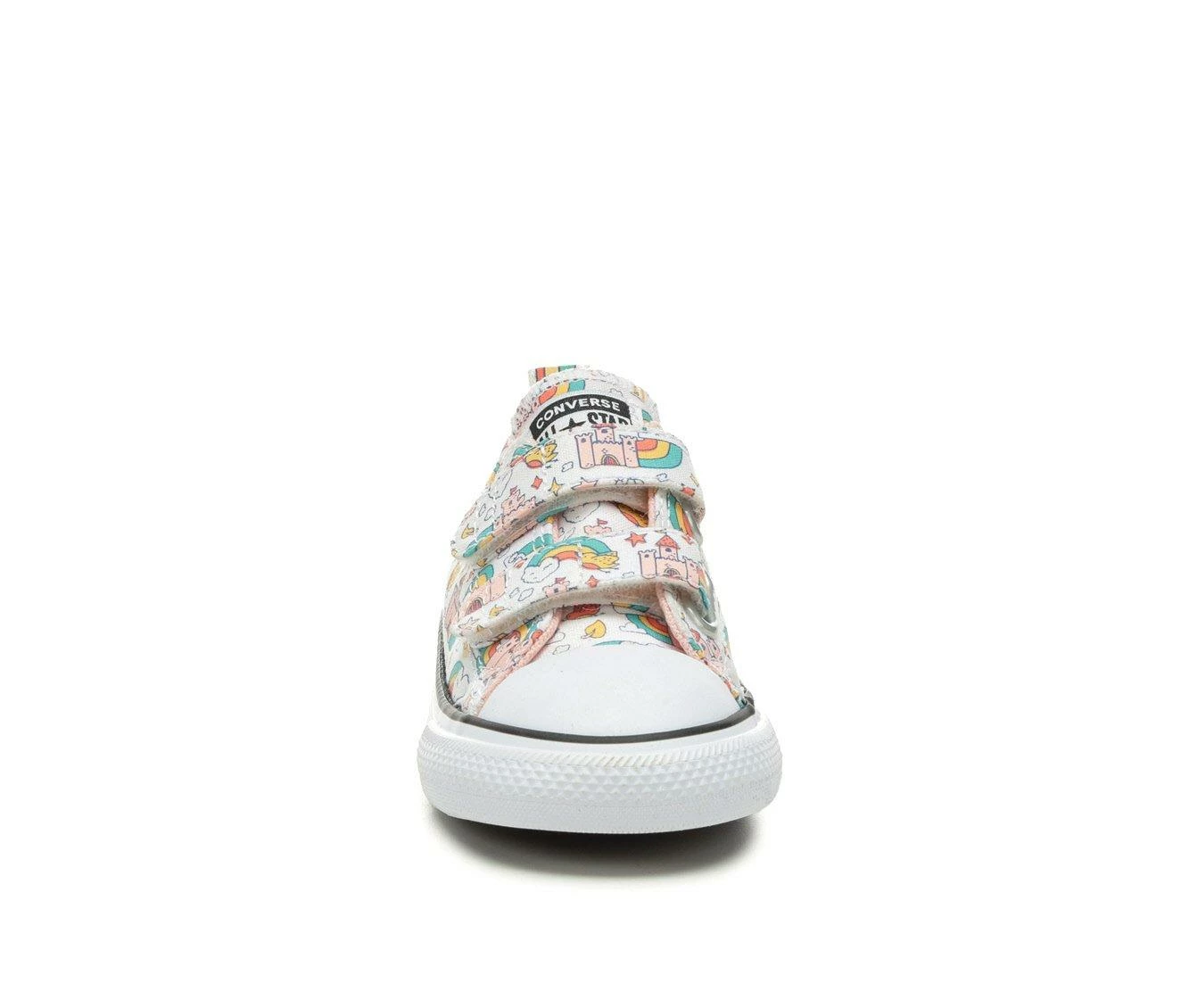 Best Pirce โ Girls' Converse Infant & Toddler Chuck Taylor All Star 2V Castle Ox ๐ Sneakers Wht/Pink/Teal ๐ฏ - Image 5