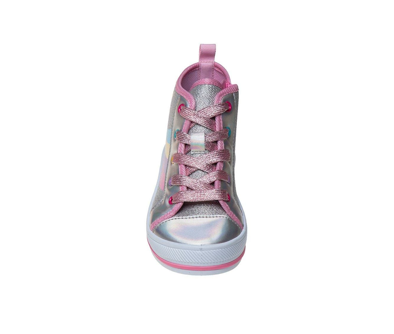 Brand new ๐ฅ Girls' Kensie Girl Little Kid & Big Kid Canvas High-Top ๐ Sneakers Silver/Pink ๐ - Image 5