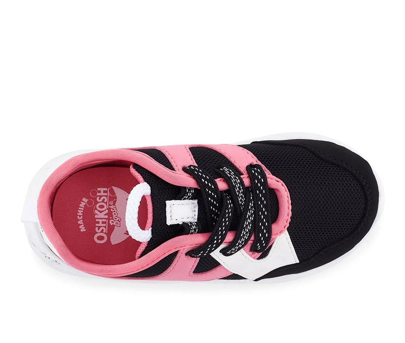 New ๐ฅ Girls' OshKosh B'gosh Toddler & Little Kid Onix ๐ Sneakers Black/Pink โ - Image 5