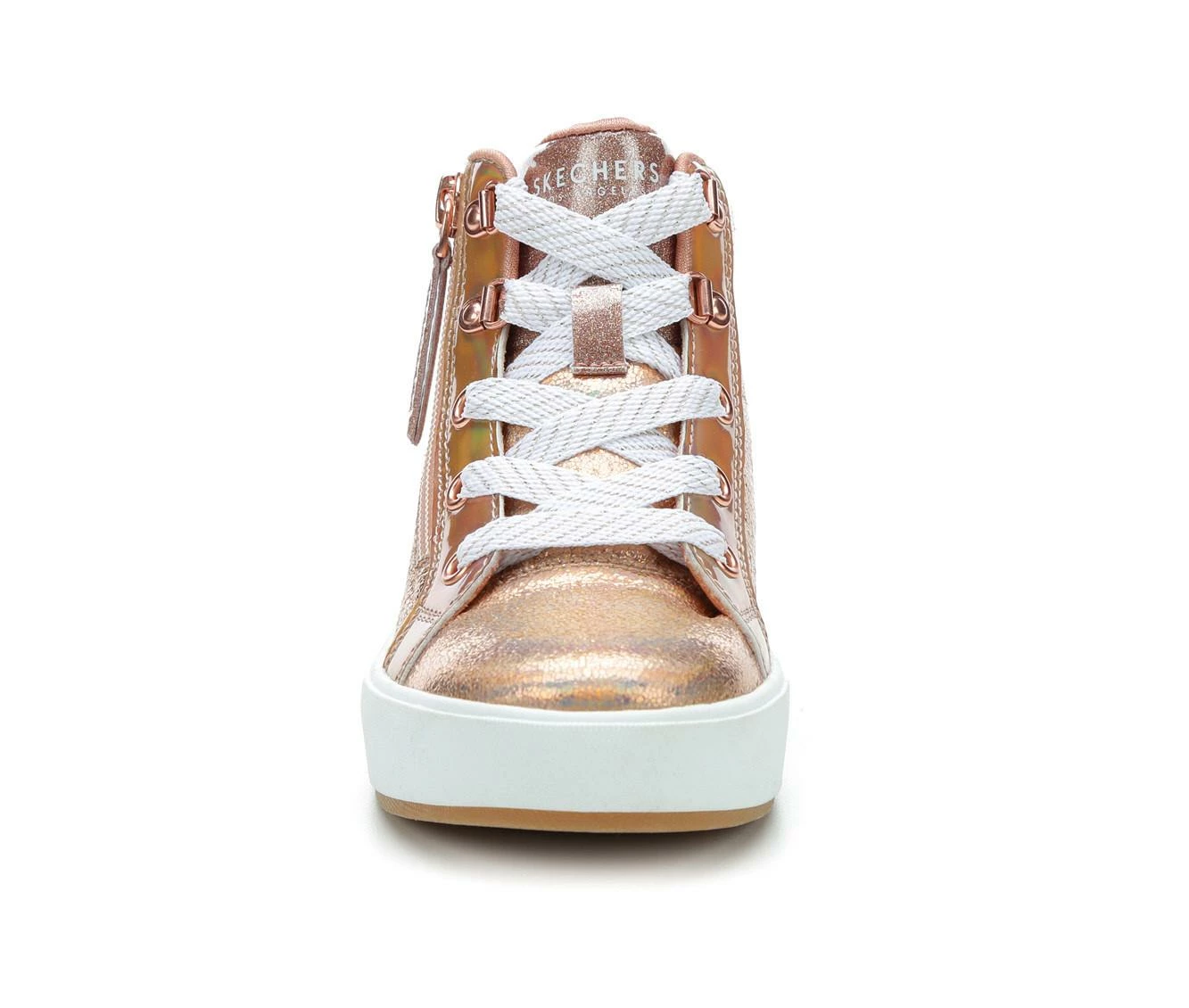 New โ๏ธ Girls' Skechers Little Kid & Big Kid Shoutouts Deluxe Mid-Top ๐ Sneakers Rose Gold ๐ฅ - Image 5