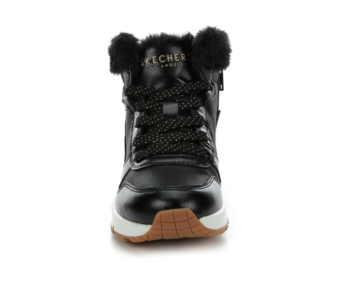 Best Sale ๐ Girls' Skechers Little Kid & Big Kid Uno Cozy On Air Wedge ๐ Sneakers Black/Rose Gold ๐คฉ - Image 5