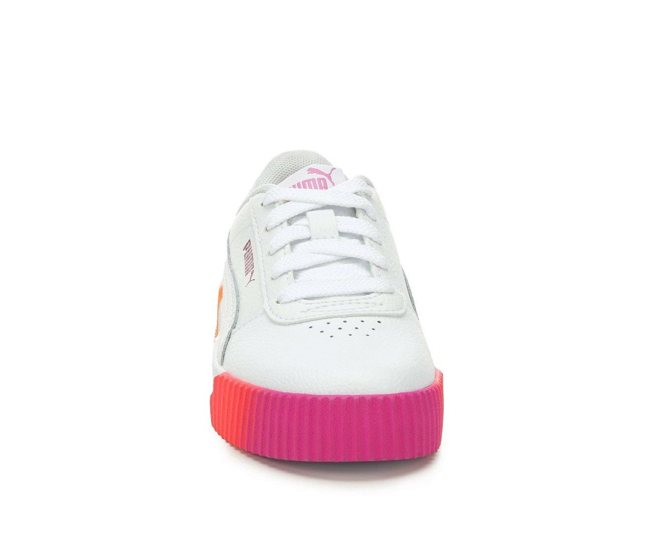 Cheap ๐ Girls' Puma Little Kid & Big Kid Carina Fade ๐ Sneakers White/Neon/Fade โ - Image 5