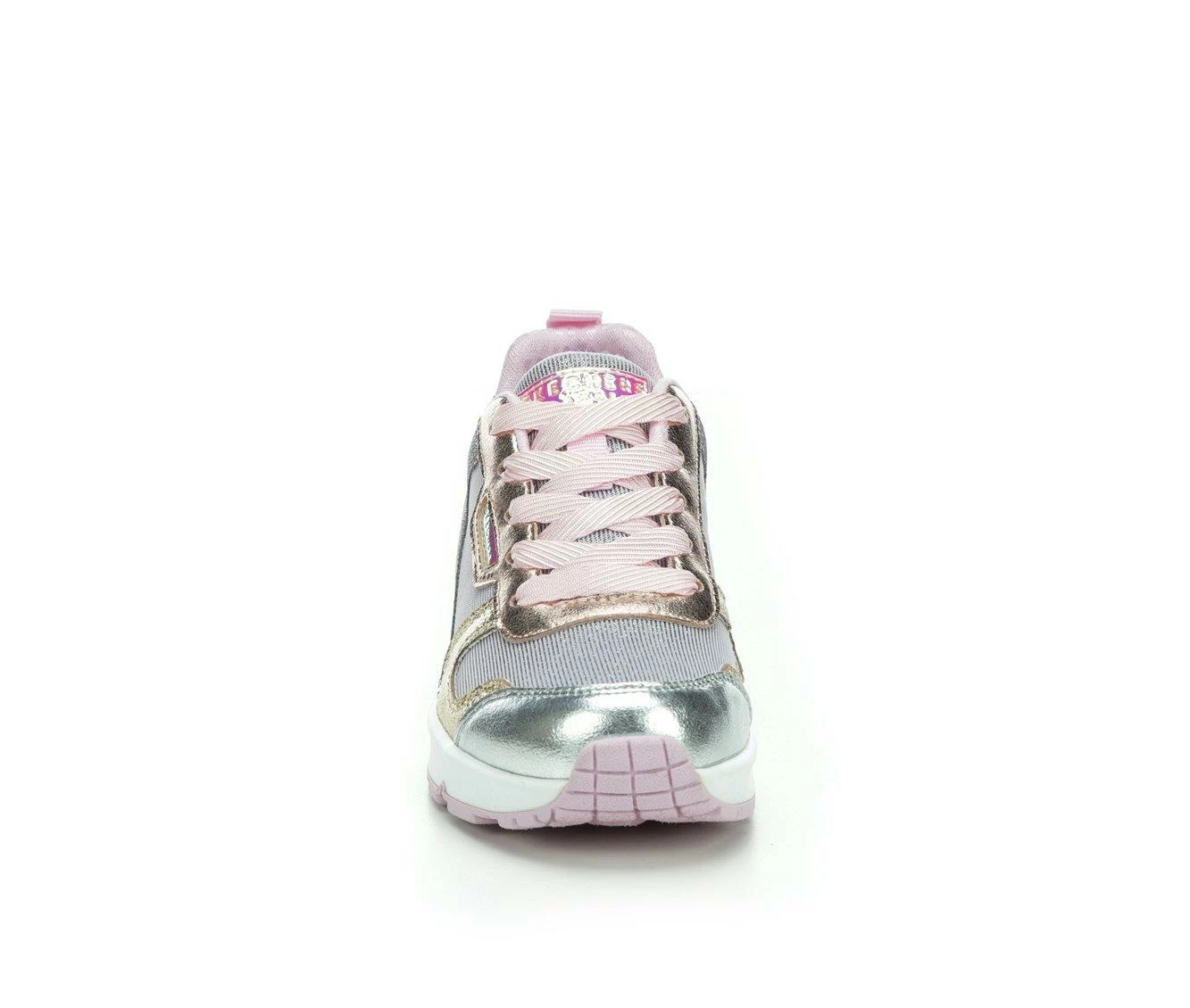 Cheap ๐ฅฐ Girls' Skechers Little Kid & Big Kid Uno Metallic Remix Wedge ๐ Sneakers Gunmetal/Pink ๐งจ - Image 5