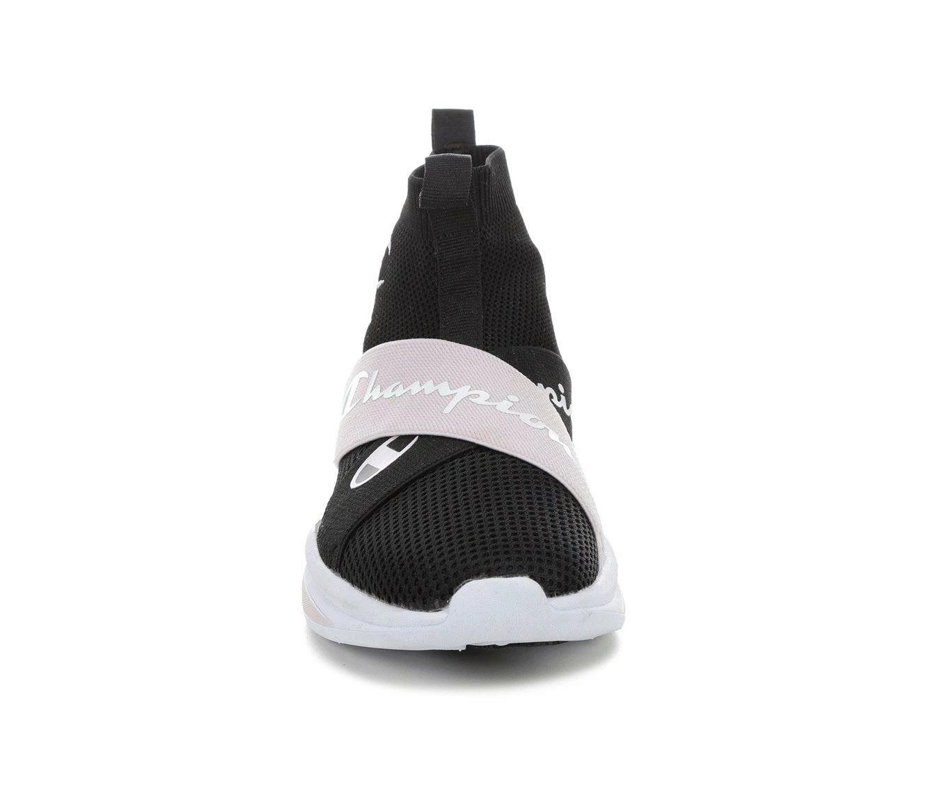 Buy ๐ฅฐ Girls' Champion Big Kid Legend X Strap Slip-On Running ๐ Shoes Blk/Wht/Orchid ๐ - Image 5