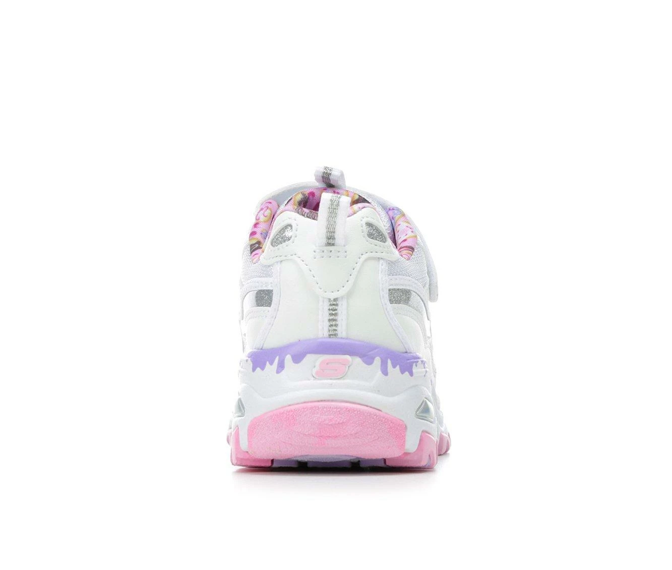 Brand new ๐ Girls' Skechers Little Kid & Big Kid D'Lites Strap Memory Foam Running ๐ Shoes Wht/Pink/Multi โจ - Image 6