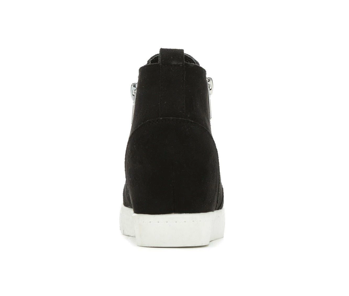 Budget ๐ Girls' Soda Little Kid & Big Kid Taylor Wedge ๐ Sneakers Black Suede ๐ฅ - Image 6