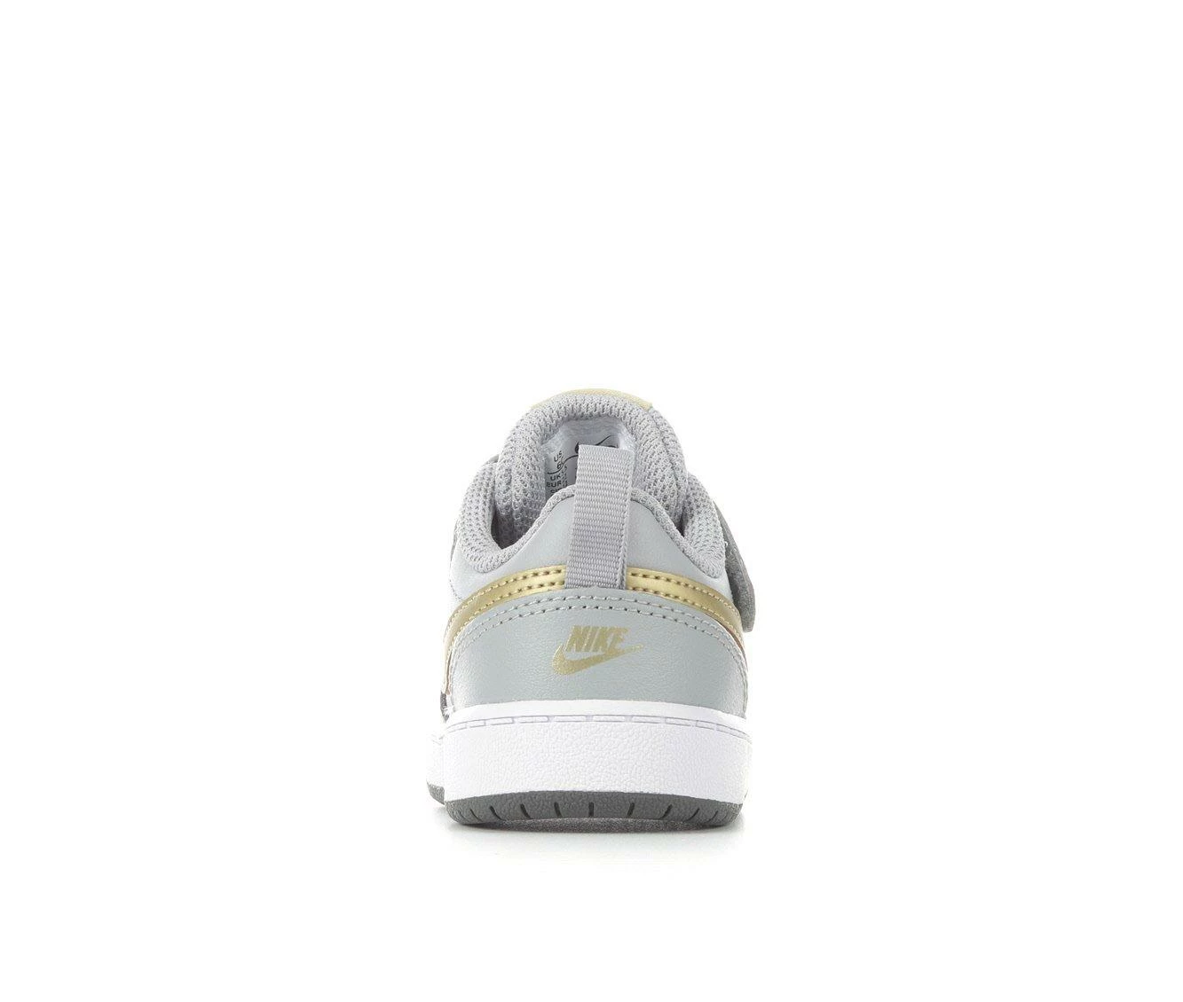 Flash Sale ✨ Girls' Nike Infant & Toddler Court Borough Low 2 👟 Sneakers LtGrey/Gold/Wht 🎁 - Image 6