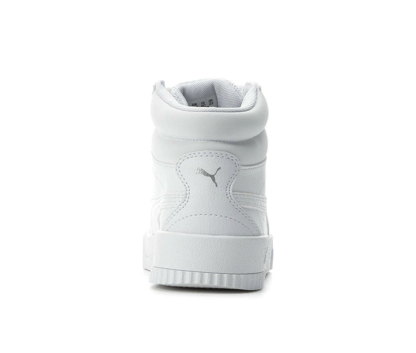 New 🥰 Girls' Puma Big Kid Carina Mid Jr 👟 Sneakers White/White 🥰 - Image 6